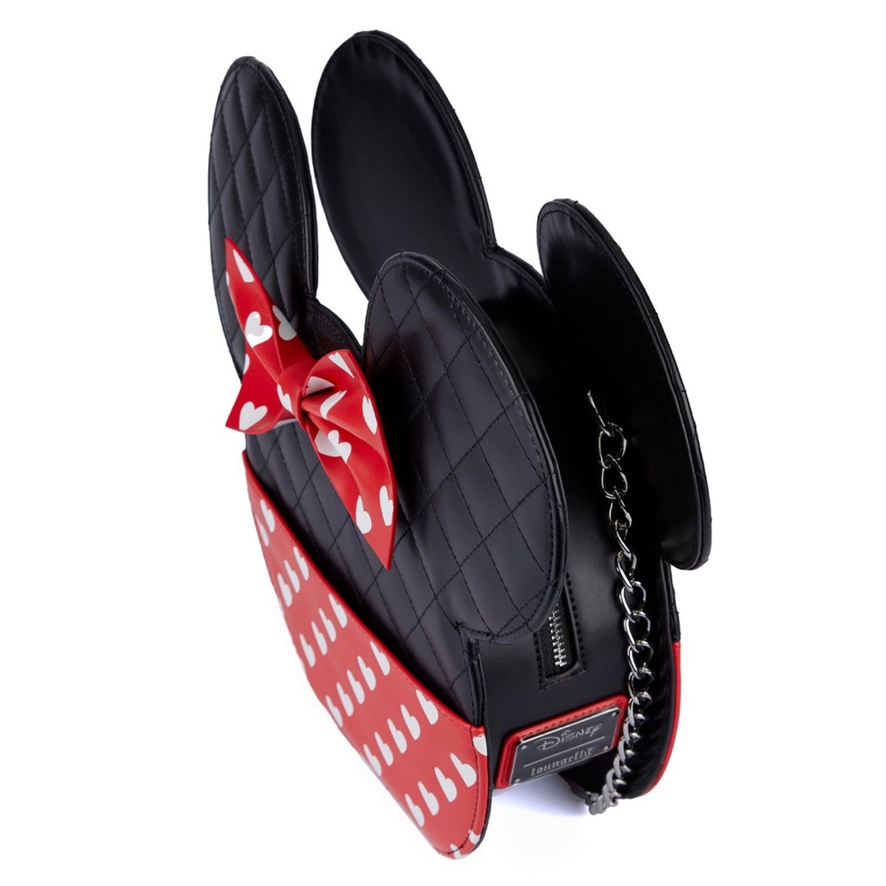 VALENTINES DISNEY MICKEY AND MINNIE REVERSIBLE CROSSBODY BAG LOUNGEFLY - Picture 3 of 8